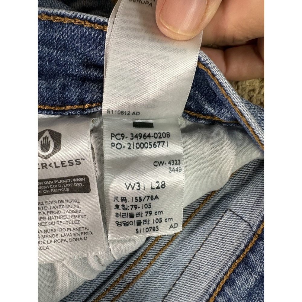 Levis Wedgie Straight Women 31 Distressed Raw Hem Button Fly Hi-Rise - Picture 6 of 12